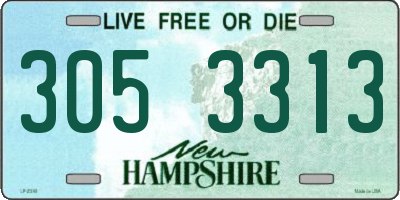 NH license plate 3053313