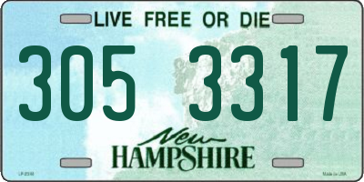 NH license plate 3053317