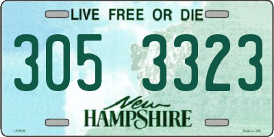 NH license plate 3053323