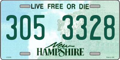 NH license plate 3053328