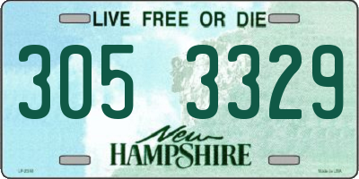 NH license plate 3053329