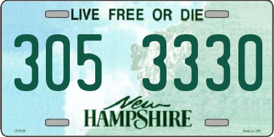 NH license plate 3053330