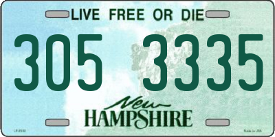 NH license plate 3053335