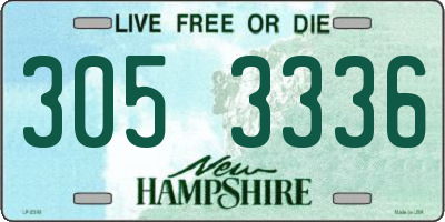 NH license plate 3053336