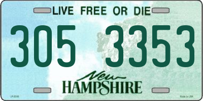 NH license plate 3053353