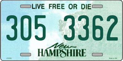 NH license plate 3053362