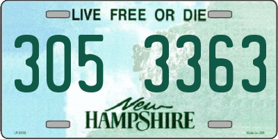 NH license plate 3053363