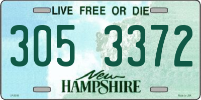 NH license plate 3053372