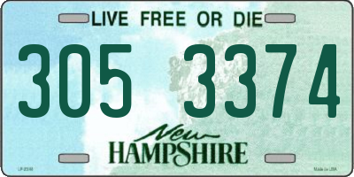 NH license plate 3053374
