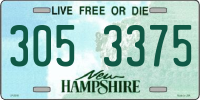 NH license plate 3053375