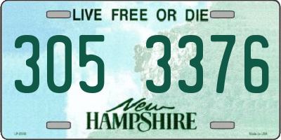 NH license plate 3053376