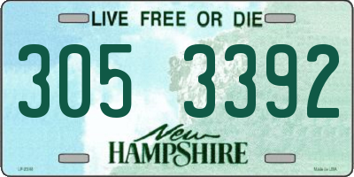 NH license plate 3053392