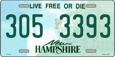 NH license plate 3053393