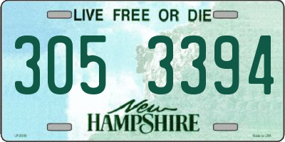 NH license plate 3053394