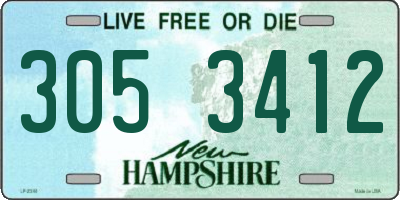 NH license plate 3053412