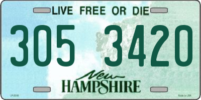 NH license plate 3053420