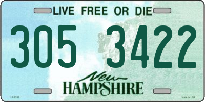 NH license plate 3053422