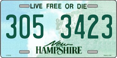 NH license plate 3053423
