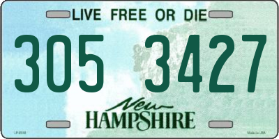 NH license plate 3053427