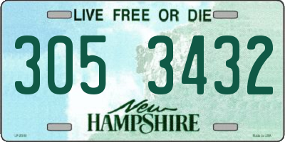 NH license plate 3053432