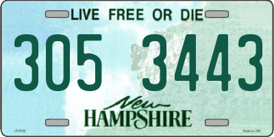 NH license plate 3053443