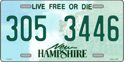 NH license plate 3053446