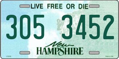 NH license plate 3053452