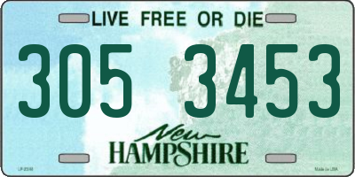 NH license plate 3053453