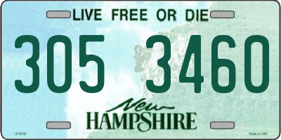 NH license plate 3053460