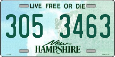 NH license plate 3053463