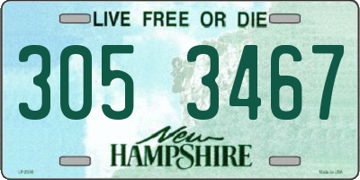 NH license plate 3053467