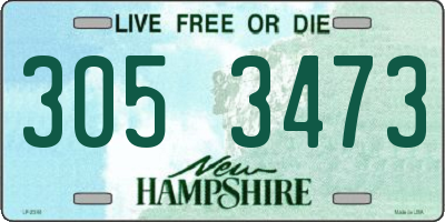 NH license plate 3053473