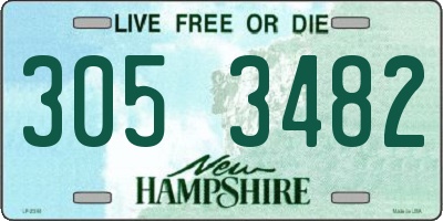 NH license plate 3053482