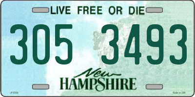 NH license plate 3053493