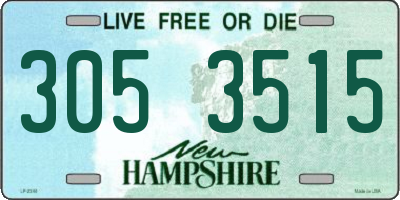 NH license plate 3053515
