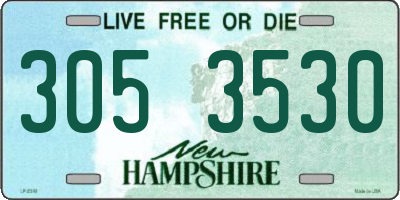 NH license plate 3053530