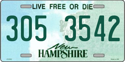 NH license plate 3053542