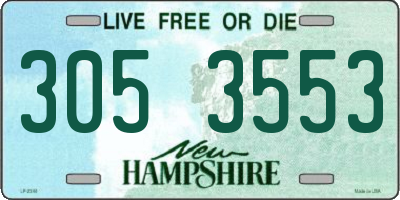 NH license plate 3053553