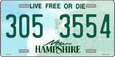 NH license plate 3053554
