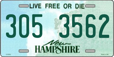 NH license plate 3053562