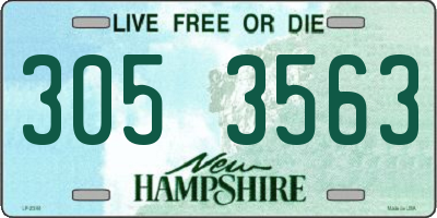 NH license plate 3053563