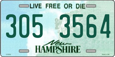 NH license plate 3053564