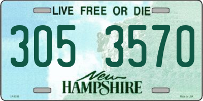 NH license plate 3053570