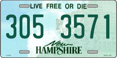 NH license plate 3053571
