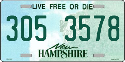 NH license plate 3053578
