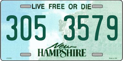 NH license plate 3053579
