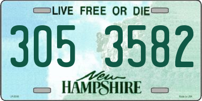 NH license plate 3053582