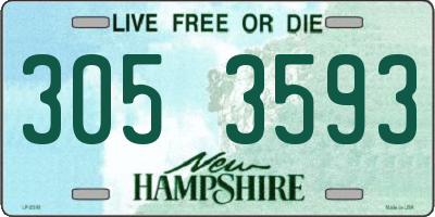 NH license plate 3053593