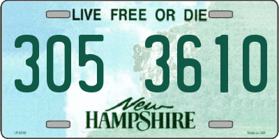 NH license plate 3053610