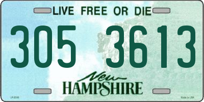 NH license plate 3053613